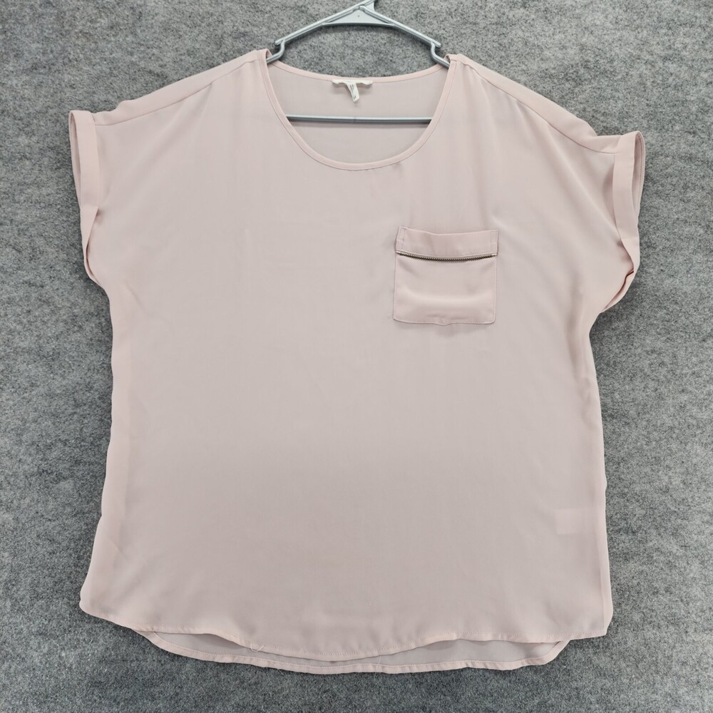 Maurices Shirt Womens Medium Short Sleeve Pink